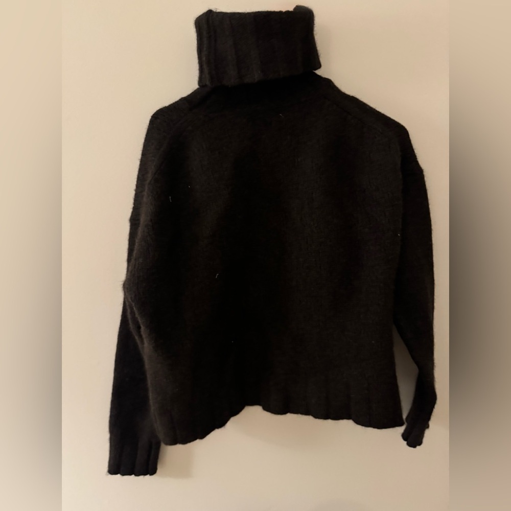 Nili Lotan Grey Wool Turtleneck Sz L EUC $465